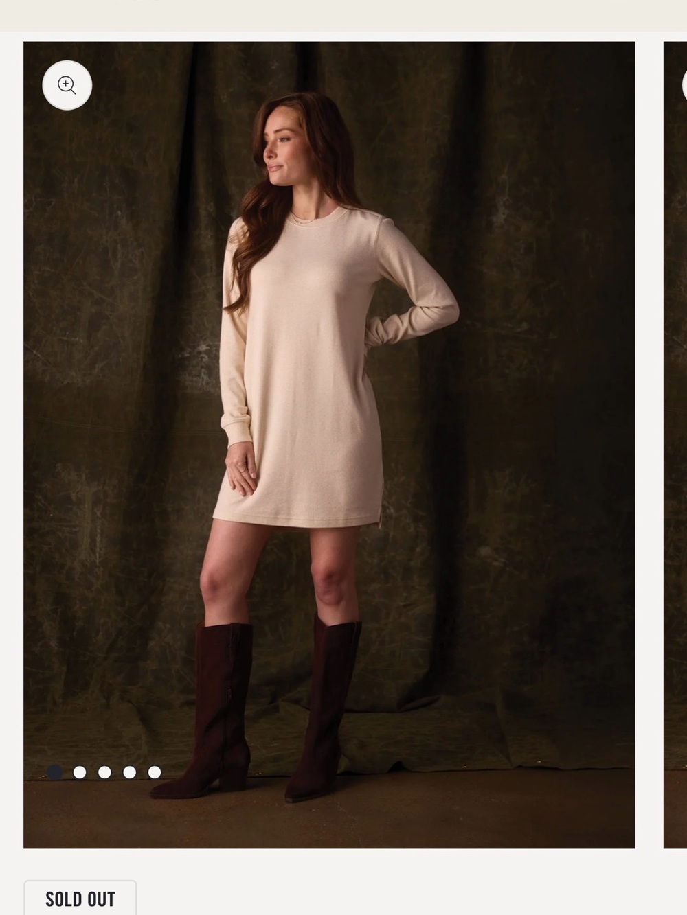 The Normal Brand Puremeso Long Sleeve Tshirt Dress Fossil XL